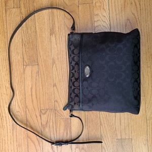 Coach Signature Logo File Crossbody